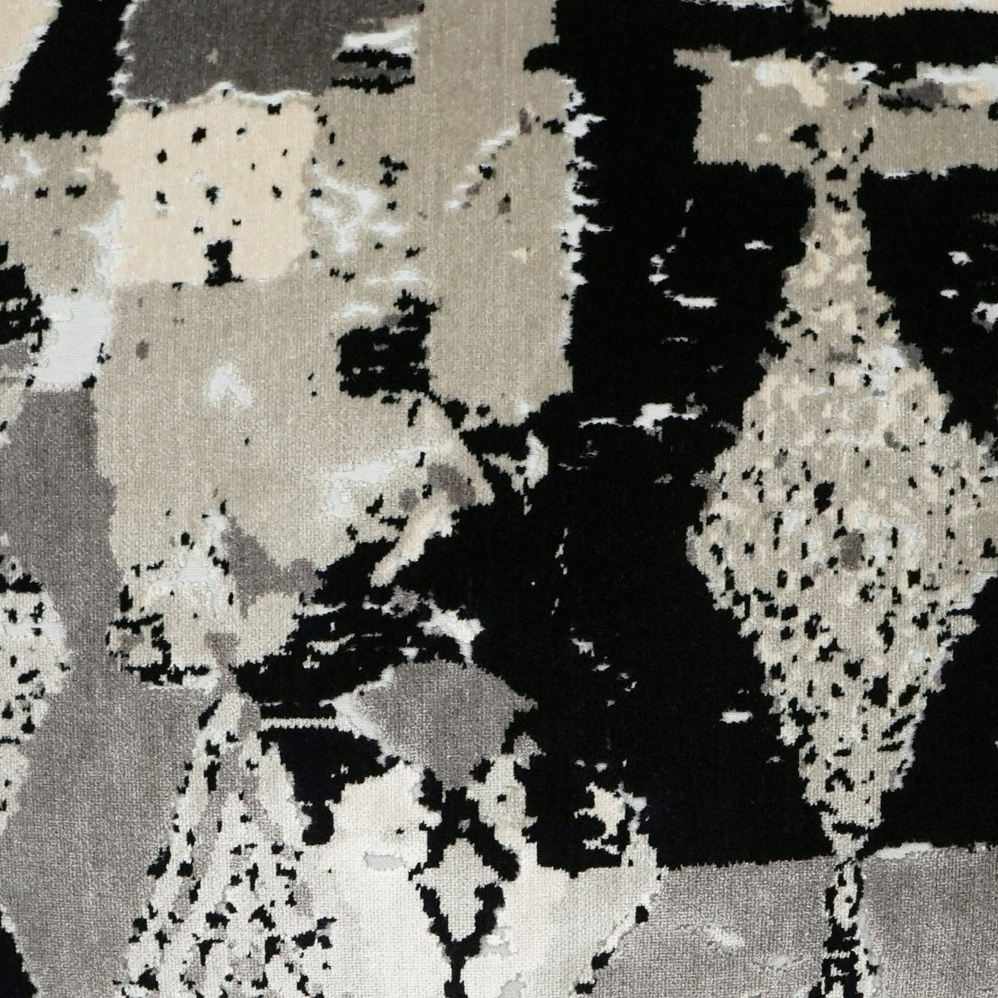 002 SI-2027843 | Closeup | Fez Pillow by DV Kap Home in black, grey, ivory. Made from 39% polyester, 61% rayon in a modern style.