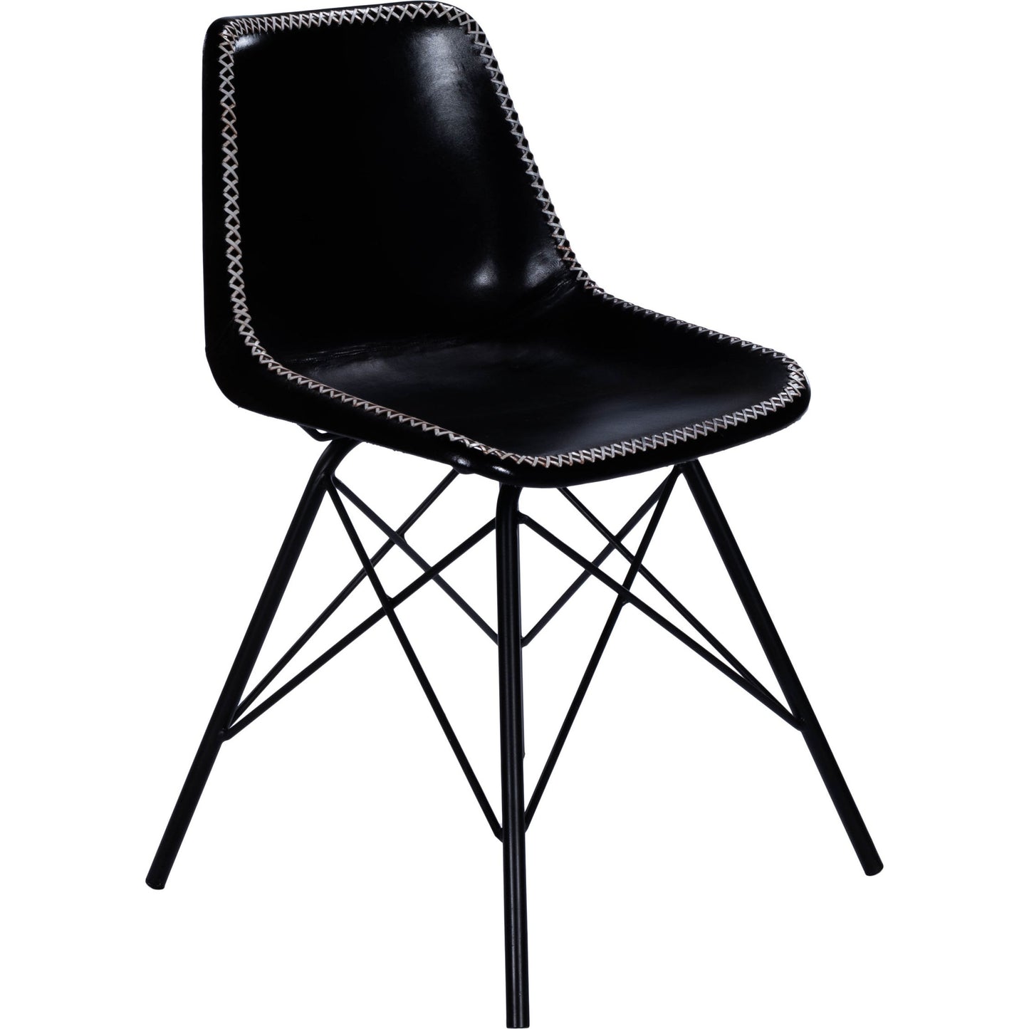 003 SR-770463 | Additional Silo | Inland Side Chair by Butler Specialty Company. Made from leather, iron in a traditional style.