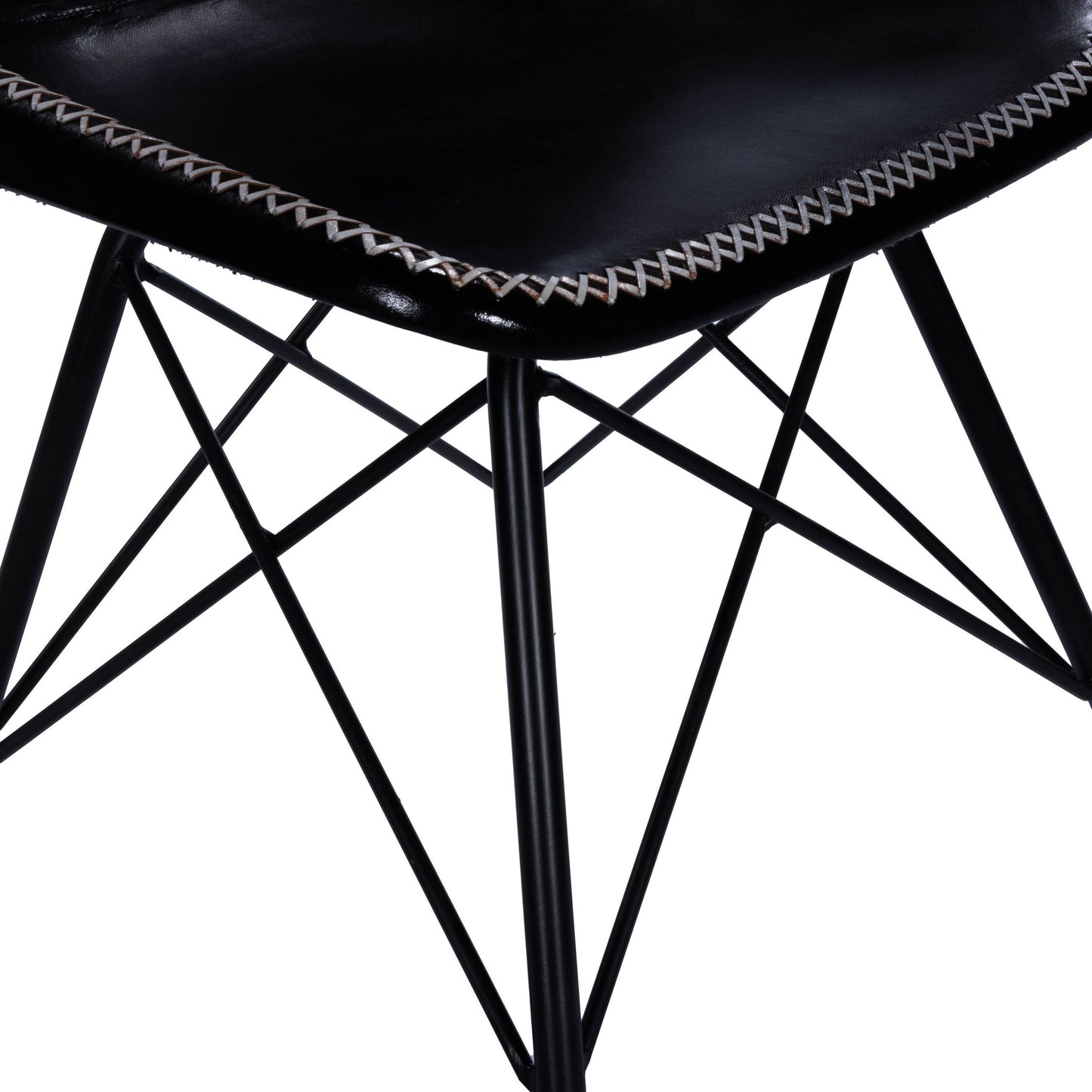 006 SR-770463 | Additional Silo | Inland Side Chair by Butler Specialty Company. Made from leather, iron in a traditional style.