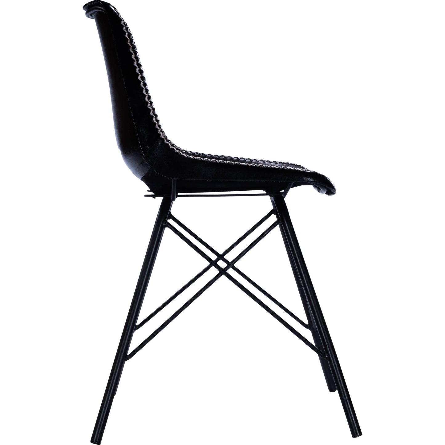 008 SR-770463 | Additional Silo | Inland Side Chair by Butler Specialty Company. Made from leather, iron in a traditional style.