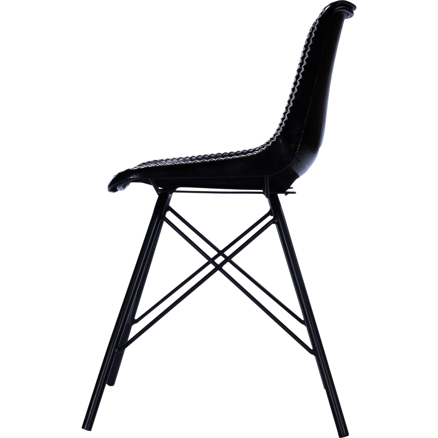 004 SR-770463 | Additional Silo | Inland Side Chair by Butler Specialty Company. Made from leather, iron in a traditional style.