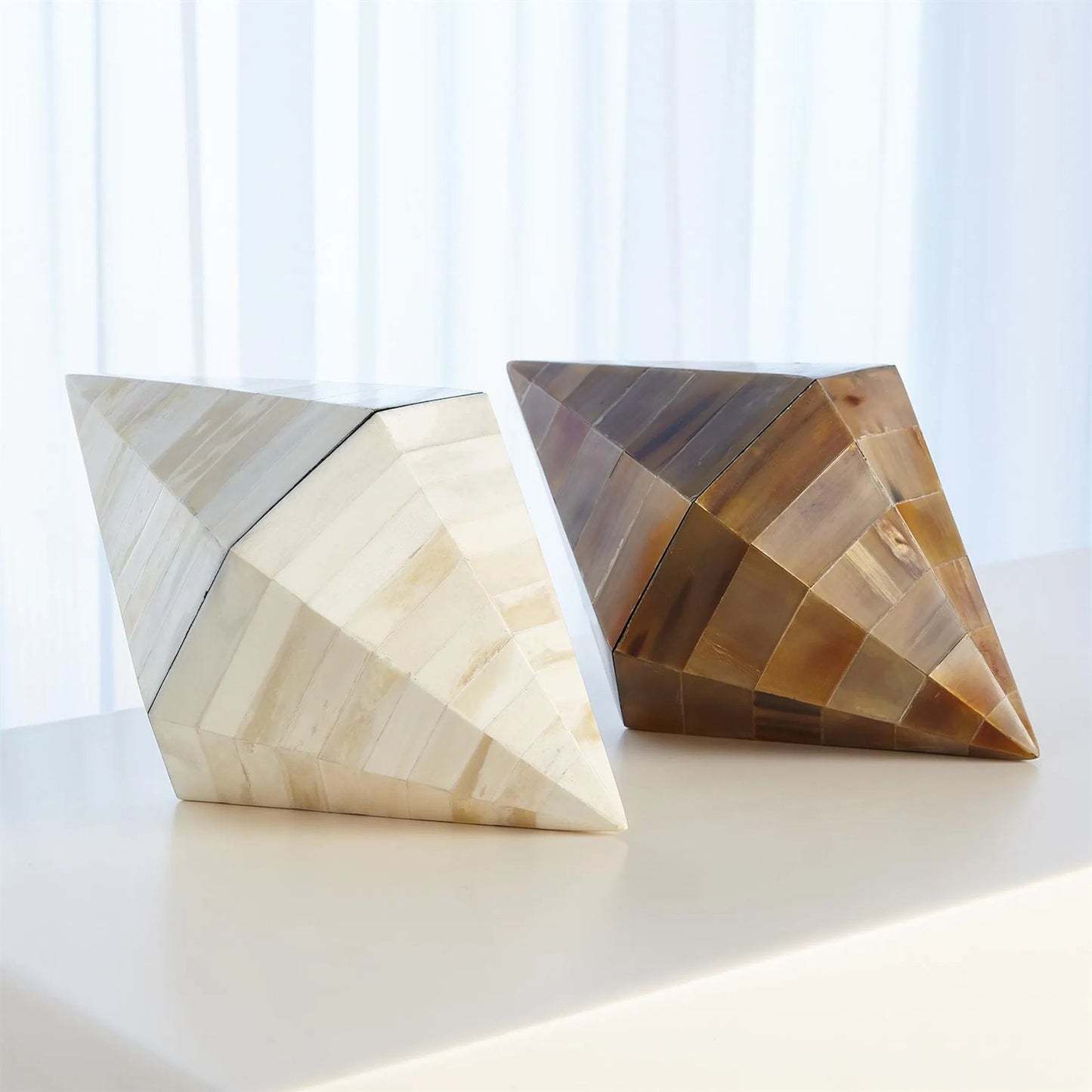 004 SI-2324607 | Unknown | Triangle Cone Box by Global Views in brown. Made from unique in a unique style.