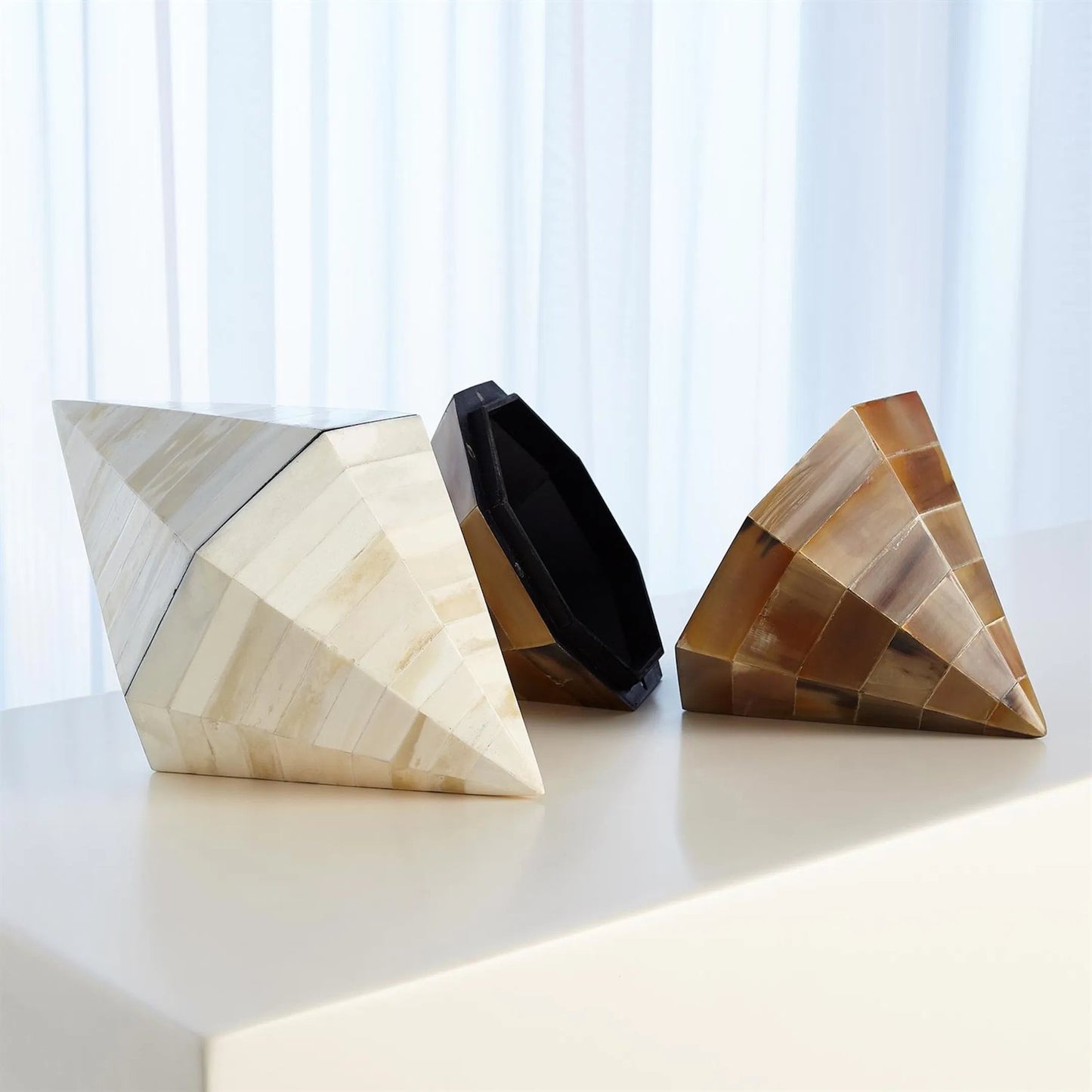 003 SI-2324607 | Unknown | Triangle Cone Box by Global Views in brown. Made from unique in a unique style.