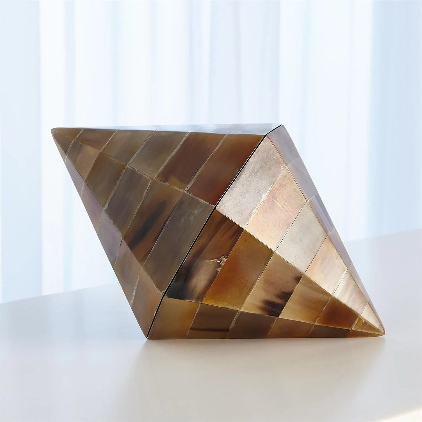 010 SI-2324607 | Unknown | Triangle Cone Box by Global Views in brown. Made from unique in a unique style.