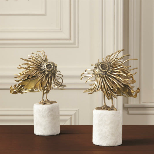 Mod Owl by Global Views. Made from brass, marble in a eclectic & global style.