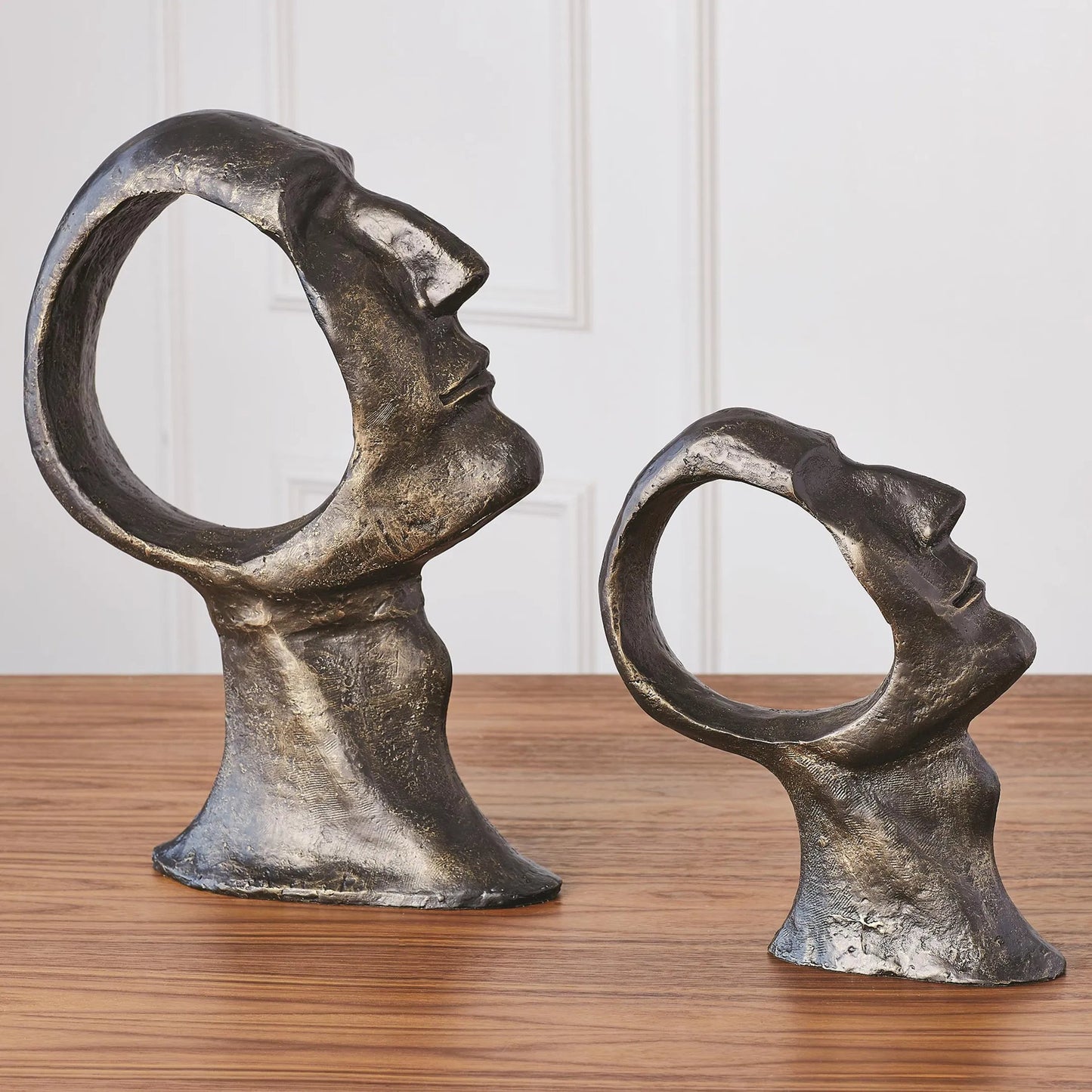 007 SR-701411,SR-701412 | Additional Silo | Hollow Head Man by Global Views in bronze. Made from iron in a eclectic & global style.