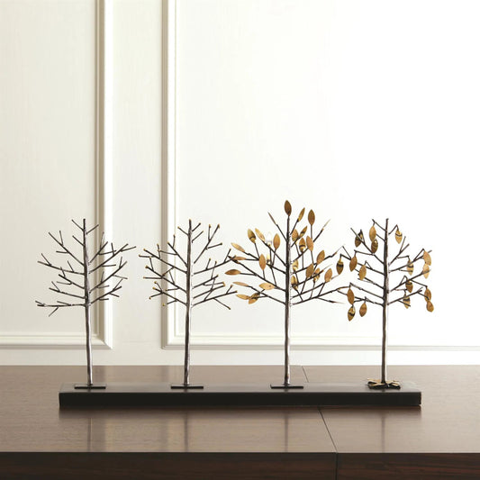 Four Seasons Tree Sculpture by Global Views. Made from brass, iron in a modern style.