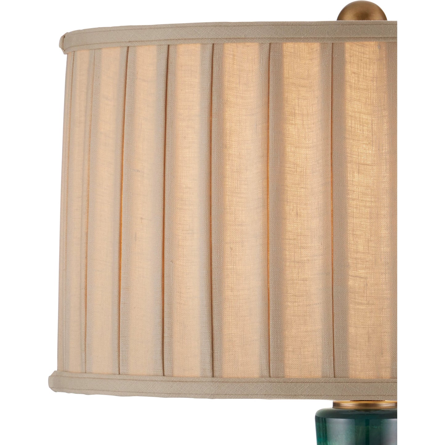 003 SI-2191763 | Additional Silo | Lamartine Table Lamp by Currey and Company in green, antique brass. Made from glass, metal in a modern style.