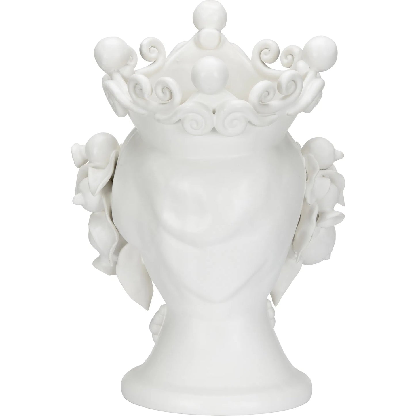 004 SI-2105208 | Additional Silo | Elisabetta Female Head by Chelsea House in matte white glaze. Made from unique in a traditional style.