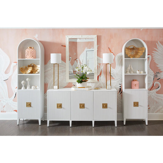 King Tower Display Cabinet by Chelsea House in white, cream and white. Made from unique in a modern style.