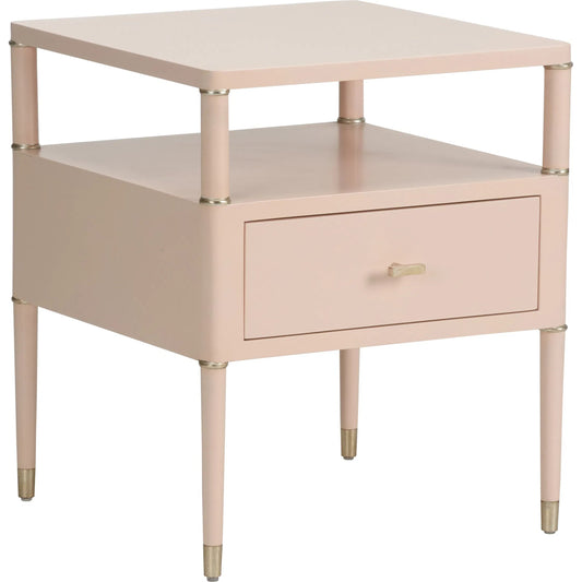 Landry Side Table by Chelsea House in black, silver and black, antique silver leaf. Made from unique in a transitional style.