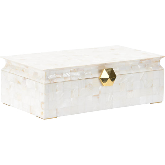 001 SI-2334676 | Primary Silo | Arabelle Treasure Box by Chelsea House in white, cream and natural white, polished brass. Made from unique in a modern style.