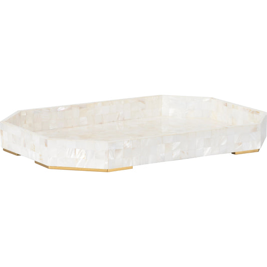 Dasanti Tray by Chelsea House in white, cream and natural white. Made from unique in a transitional style.