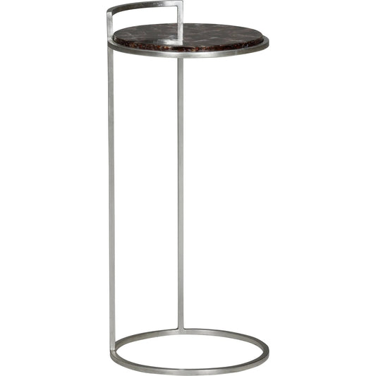 Oleron Side Table by Chelsea House in silver, purple. Made from unique in a modern style.