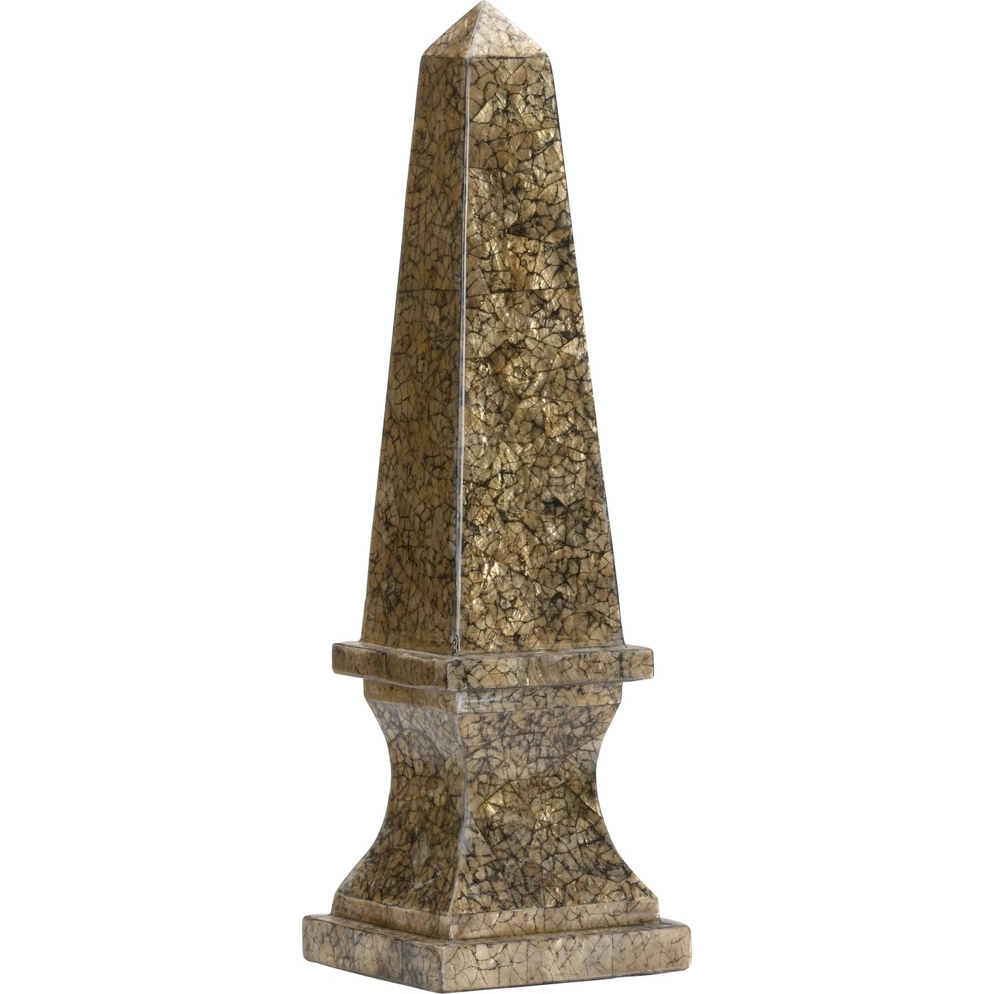 002 SI-2334826 | Primary Silo | Gold Tortoise Capiz Obelisk by Chelsea House in gold, black and gold, black. Made from unique in a unique style.