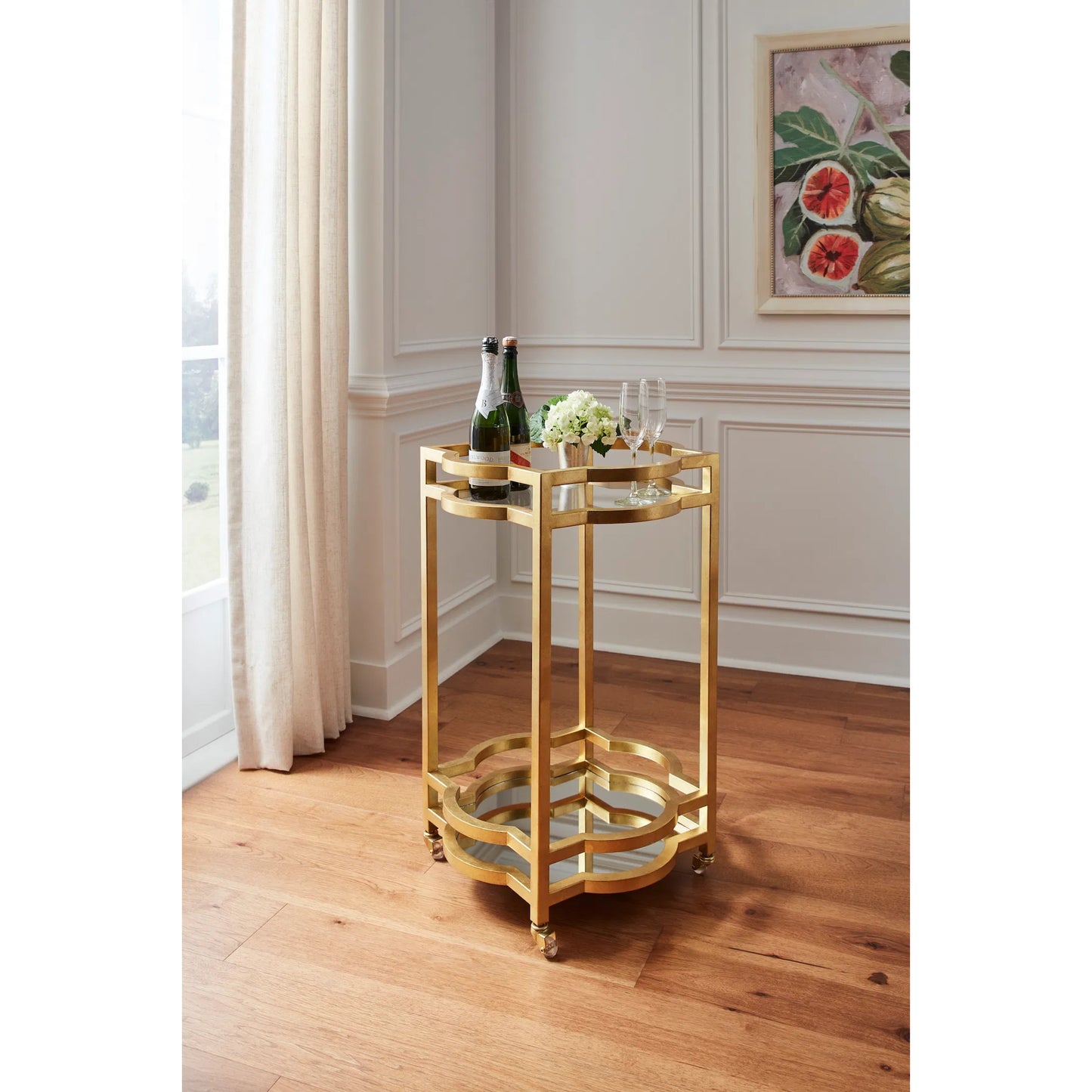 006 SI-2334943 | Additional Silo | Quatrefoil Bar Cart by Chelsea House. Made from unique in a unique style.
