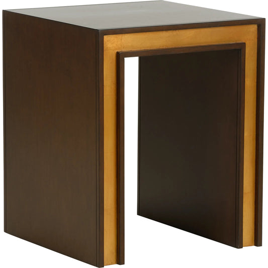 000 SI-2334712 | Primary Silo | Baldwin End Table by Chelsea House in brown, gold and mahogany, antique gold leaf. Made from unique in a modern style.