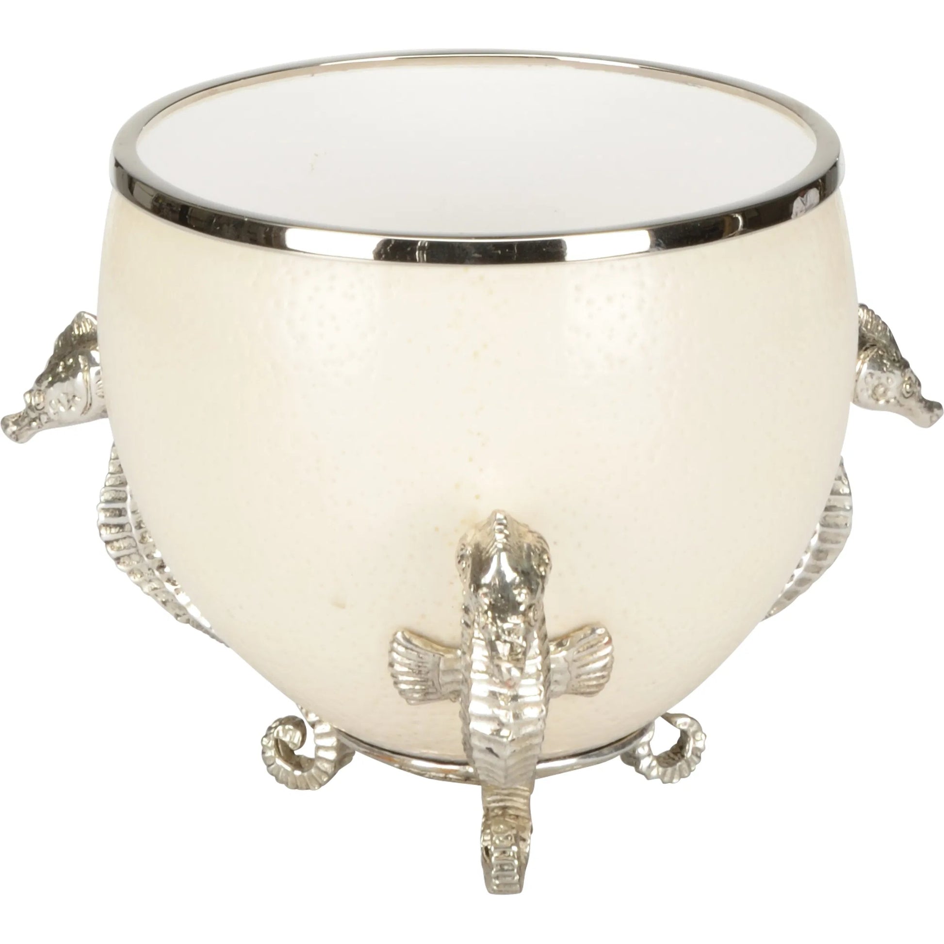 The Charmer by Chelsea House in white, cream, silver and silverplated, cream. Made from unique in a coastal style.