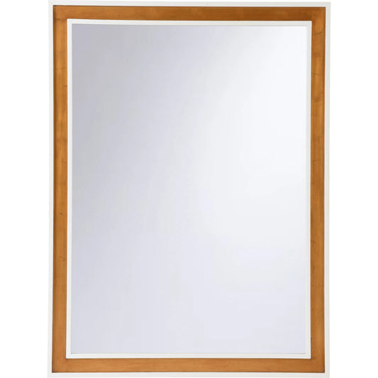 001 SI-2334715 | Primary Silo | Baldwin Mirror White by Chelsea House in white, cream and white, antique gold leaf, clear, plain. Made from unique in a transitional style.
