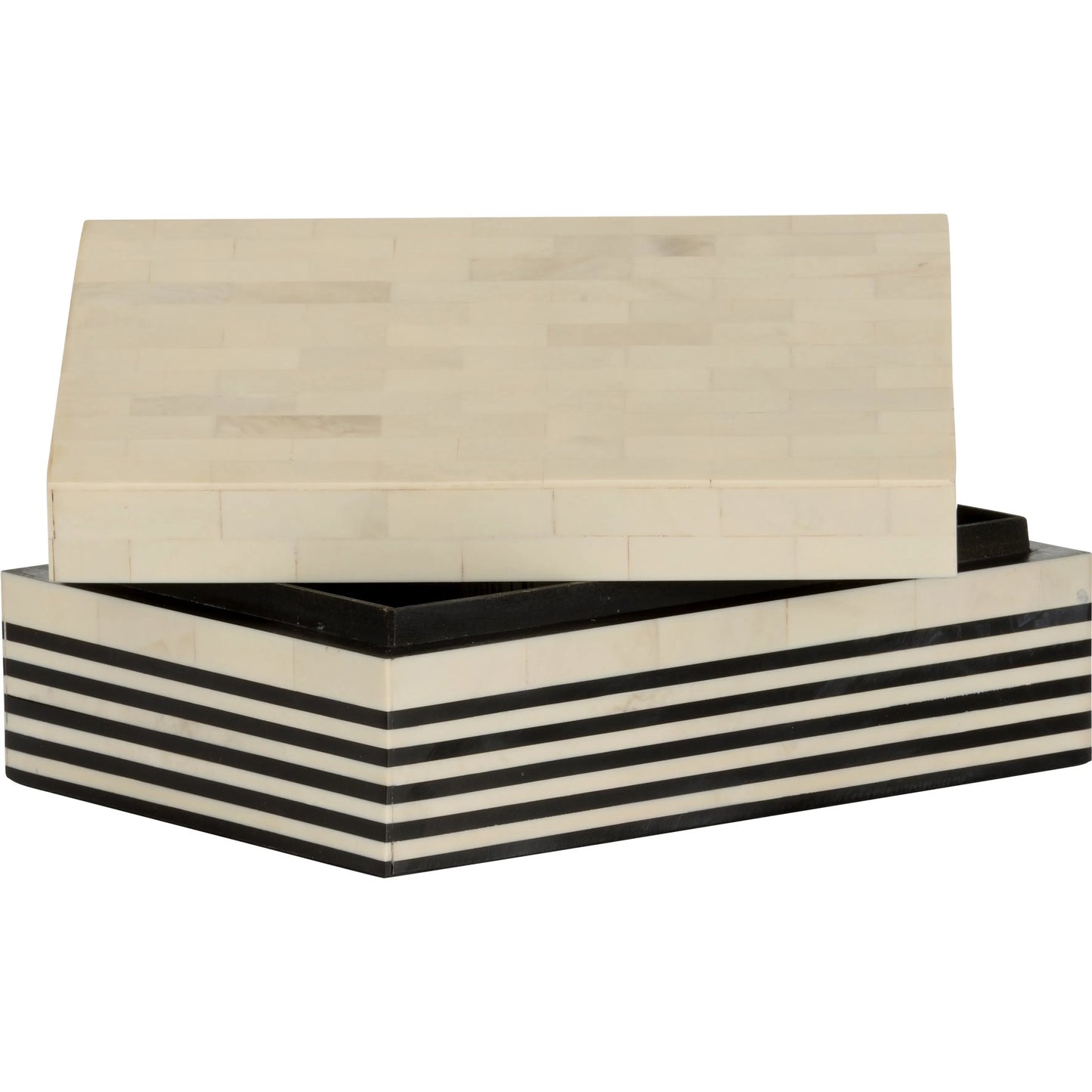 004 SI-2334855 | Additional Silo | Howell Striped Box by Chelsea House in black, white, cream and natural white, black. Made from unique in a unique style.