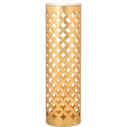 001 SI-2334847 | Primary Silo | Harper Pedestal by Chelsea House in gold, white, cream and natural white, antique gold leaf. Made from unique in a modern style.