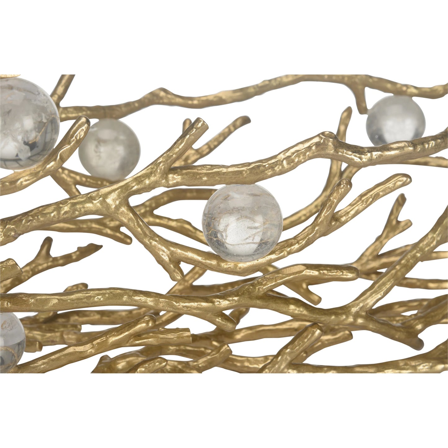002 SI-2334917 | Additional Silo | Open Twig and Crystal Balls Bowl by Chelsea House in gold and metallic gold, k9. Made from unique in a modern style.