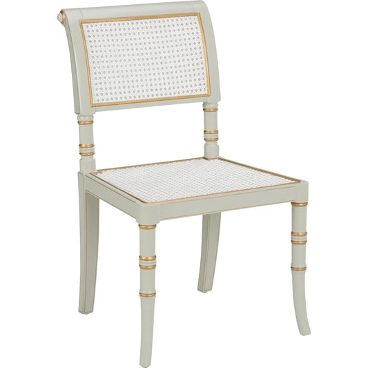 Sheraton Chair by Chelsea House in gray, white, cream and gray, gold, white. Made from unique in a traditional style.