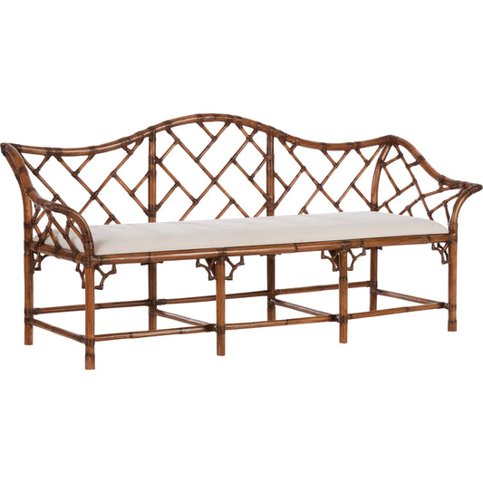 Chippendale Bamboo Settee by Chelsea House. Made from unique in a rustic style.