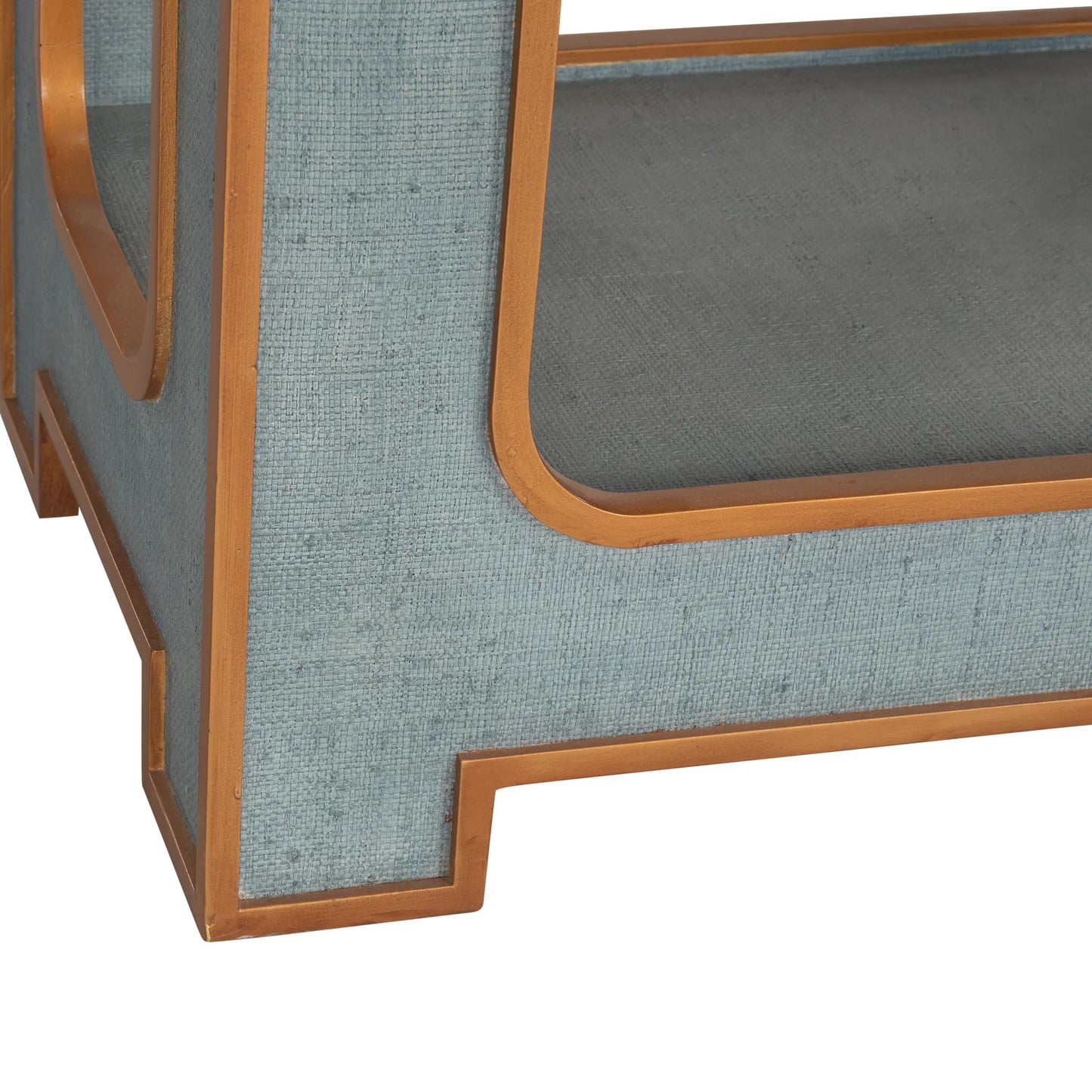 017 SI-2387881 | Closeup | Yangon Console by Chelsea House. Made from raffia, wood, glass in a modern style.