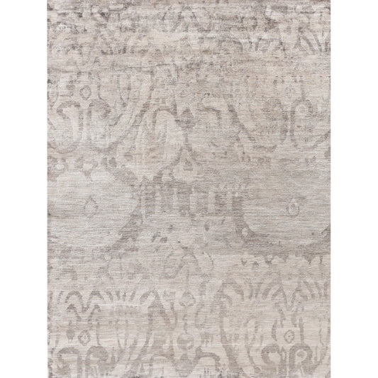 Antique'd Silk 3708 Rug by Exquisite Rugs in taupe. Made from bamboo silk in a unique style.