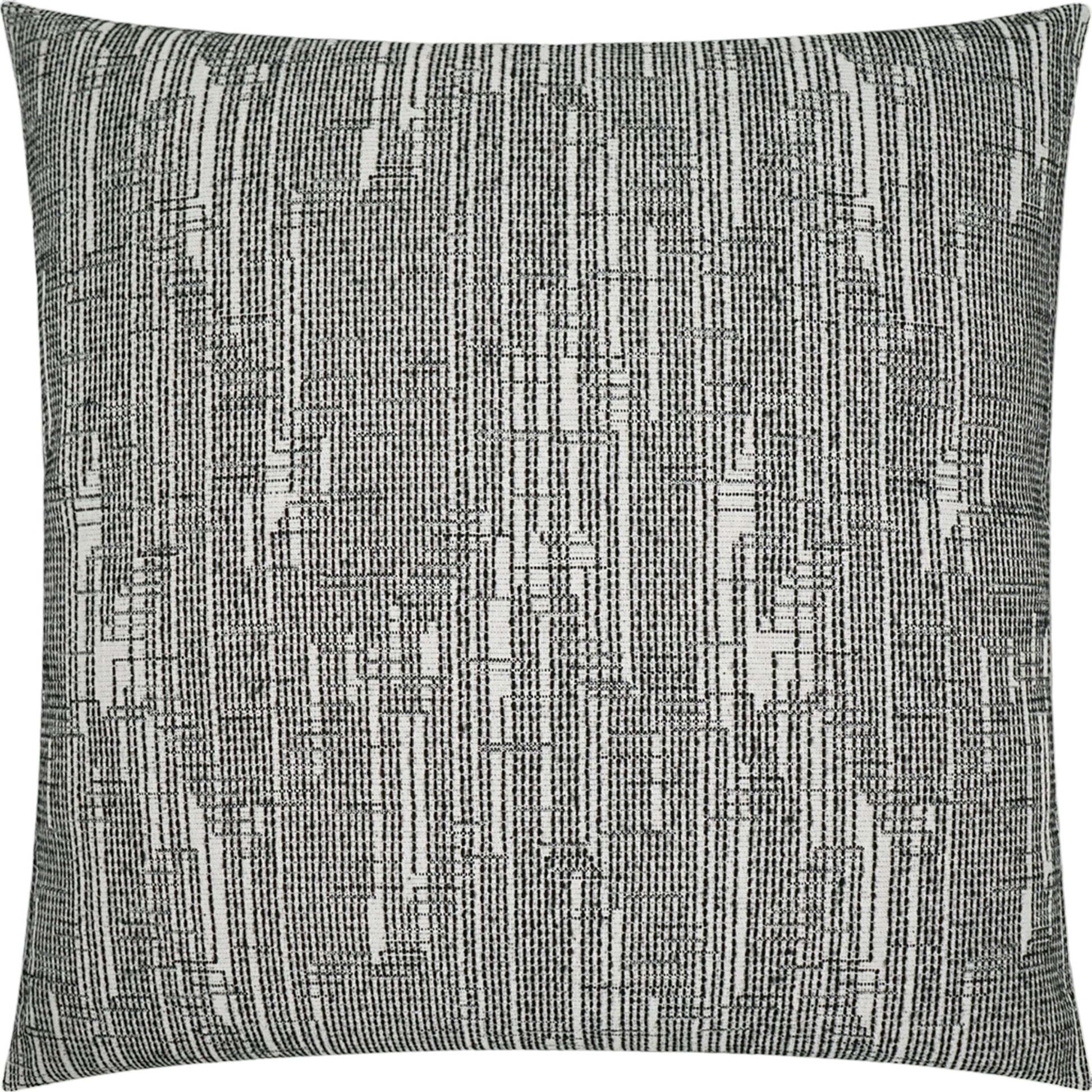 Lambert Pillow by DV Kap Home in black. Made from 51.81% cotton, 27.98% olefin, 15.16% preo-crcotn, 5.05% polyester in a modern style.