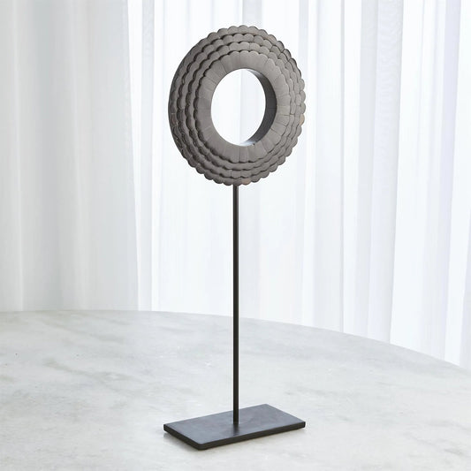 Four Layer Horn Scalloped Mounted Ring by Global Views. Made from unique in a modern style.