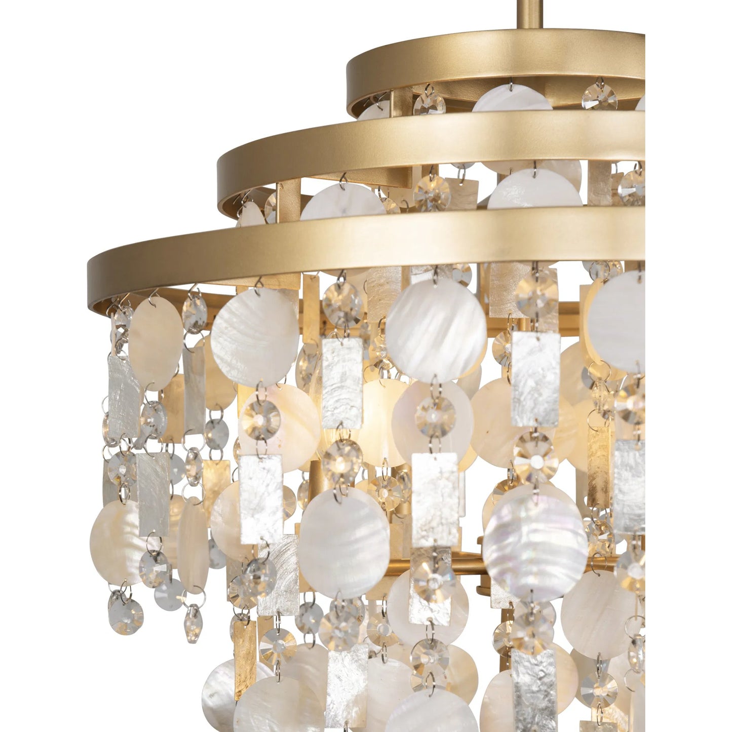 012 SI-2445099 | Closeup | Kalani Chandelier by Varaluz in french gold. Made from unique in a traditional style.