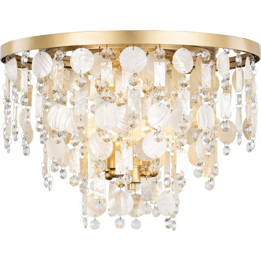 Kalani Semi-Flush by Varaluz in french gold. Made from unique in a traditional style.