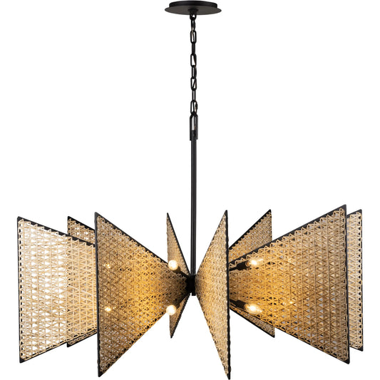Machina Chandelier by Varaluz in matte black/sulihiya. Made from unique in a cottage & farmhouse style.