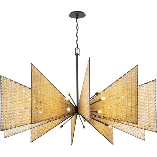 Machina Chandelier by Varaluz in matte black/sulihiya. Made from unique in a cottage & farmhouse style.