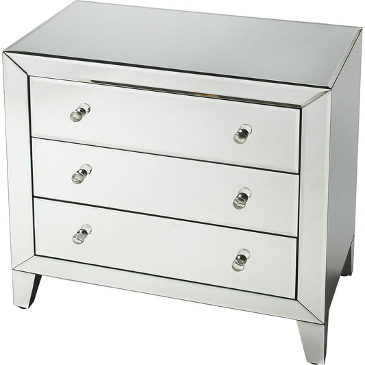 Emily Chest by Butler Specialty Company in clear and mirror. Made from mirror, mdf in a modern style.