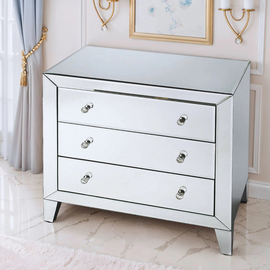 Emily Chest by Butler Specialty Company in clear and mirror. Made from mirror, mdf in a modern style.