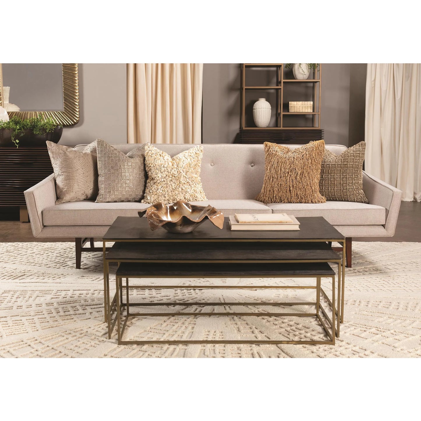 007 SI-2445853,SI-2445854,SI-2445855 | Additional Silo | Vortex Rug by Global Views. Made from 100% wool, 100% cotton backing in a unique style.