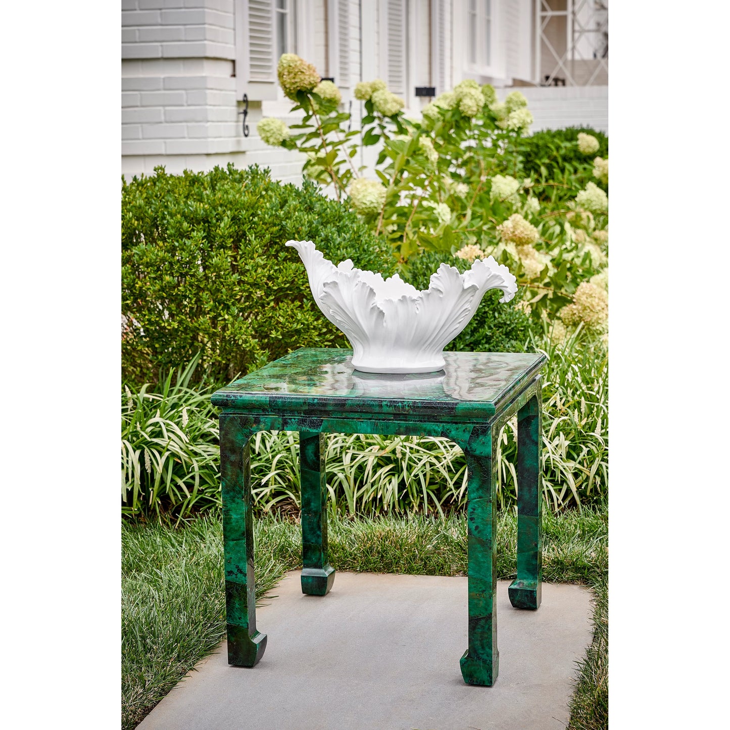 003 SR-381838 | Additional Silo | Acanthus Leaf Bowl by Chelsea House. Made from hand painted ceramic in a traditional style.