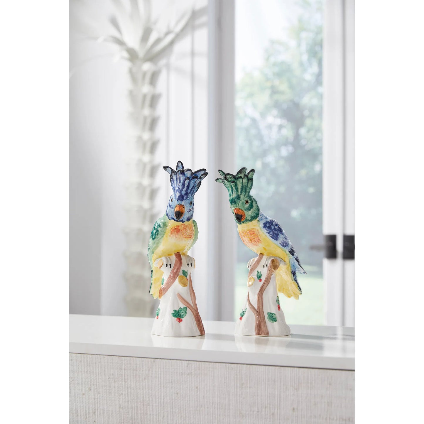 007 SR-382974 | Additional Silo | Hope Parrots (Set of 2) by Chelsea House. Made from hand painted ceramic in a coastal style.