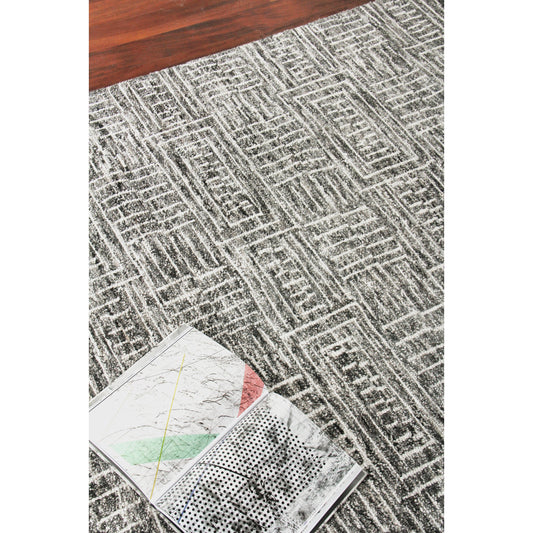 Aldridge 3810 Rug by Exquisite Rugs in charcoal, ivory. Made from wool, bamboo silk in a unique style.