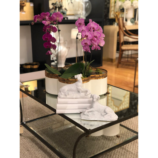 White Dogs (Set of 2) by Chelsea House in white. Made from hand finished in a traditional style.