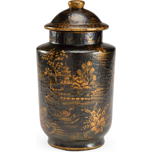 Royal Garden Covered Jar by Chelsea House in hand decorated. Made from had decorated in a eclectic & global style.