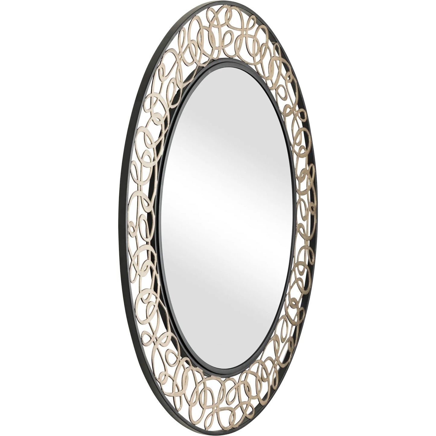 002 SI-2332144 | Additional Silo | Scribble Wall Mirror by Varaluz in matte black, artifact. Made from unique in a modern style.