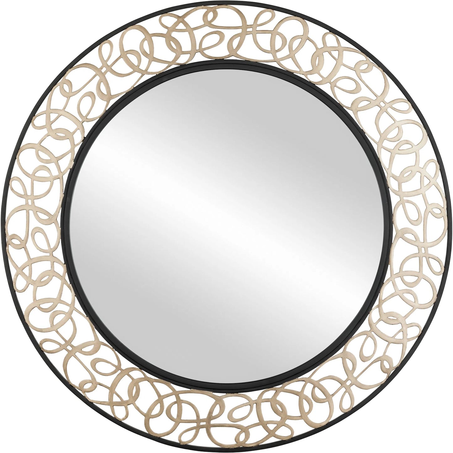 001 SI-2332144 | Primary Silo | Scribble Wall Mirror by Varaluz in matte black, artifact. Made from unique in a modern style.