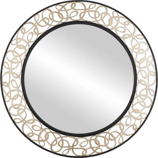 001 SI-2332144 | Primary Silo | Scribble Wall Mirror by Varaluz in matte black, artifact. Made from unique in a modern style.