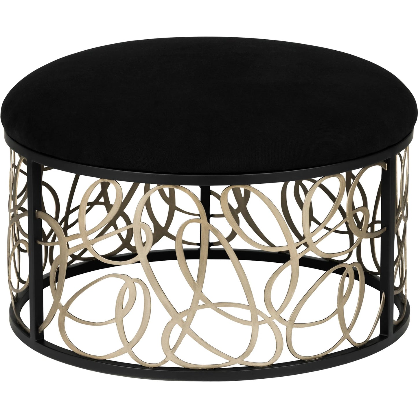 004 SI-2332143 | Additional Silo | Scribble Nesting Table and Ottoman by Varaluz in matte black, artifact. Made from unique in a modern style.