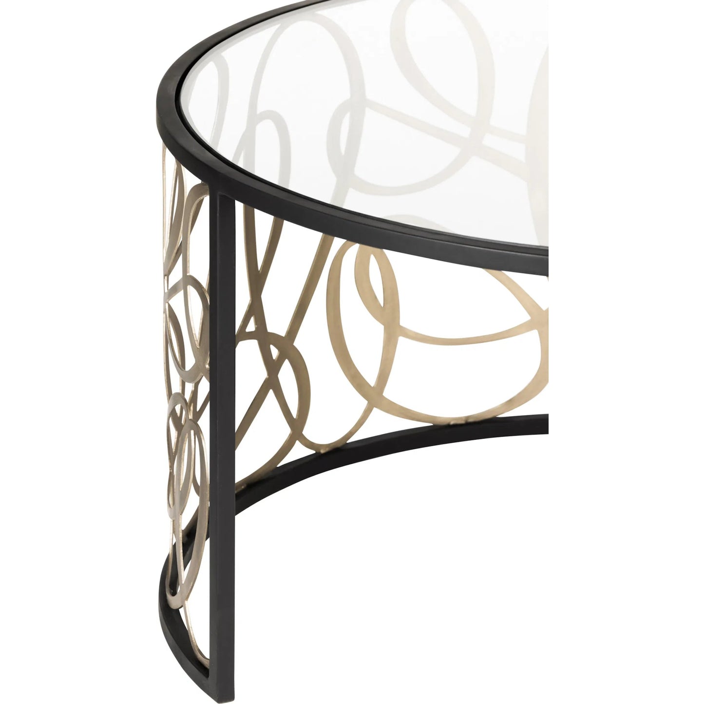 005 SI-2332143 | Closeup | Scribble Nesting Table and Ottoman by Varaluz in matte black, artifact. Made from unique in a modern style.