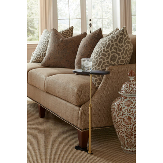 Drink Table by Chelsea House in black, antique brass. Made from antique brass finish in a modern style.